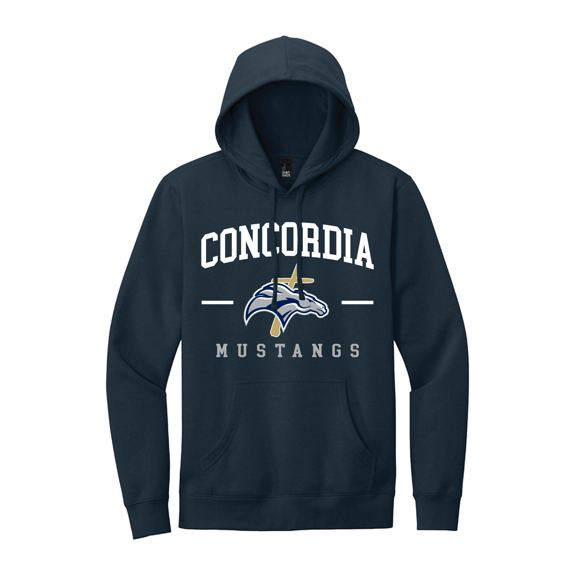CLSO Navy Hoodie | "Concordia Mustangs" + Logo