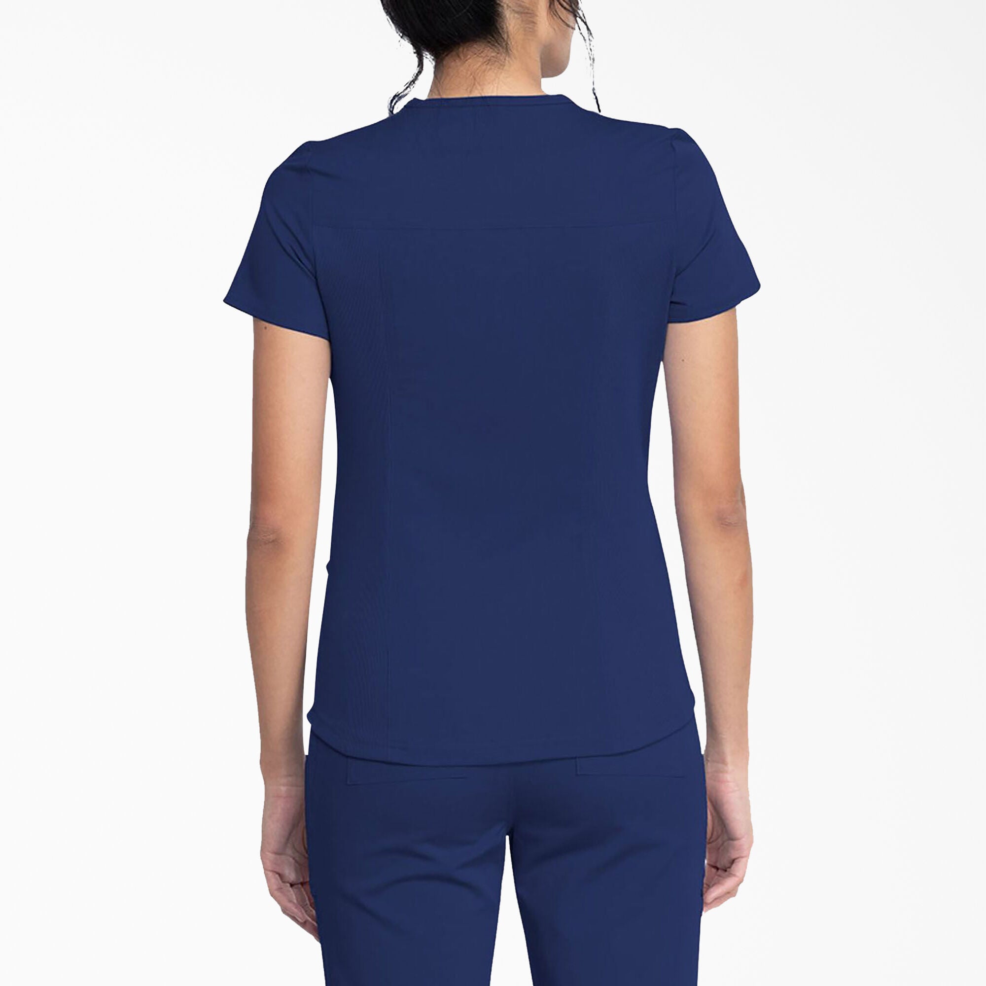 Wellish - Women's Balance V-Neck Scrub Top with Zip Pocket
