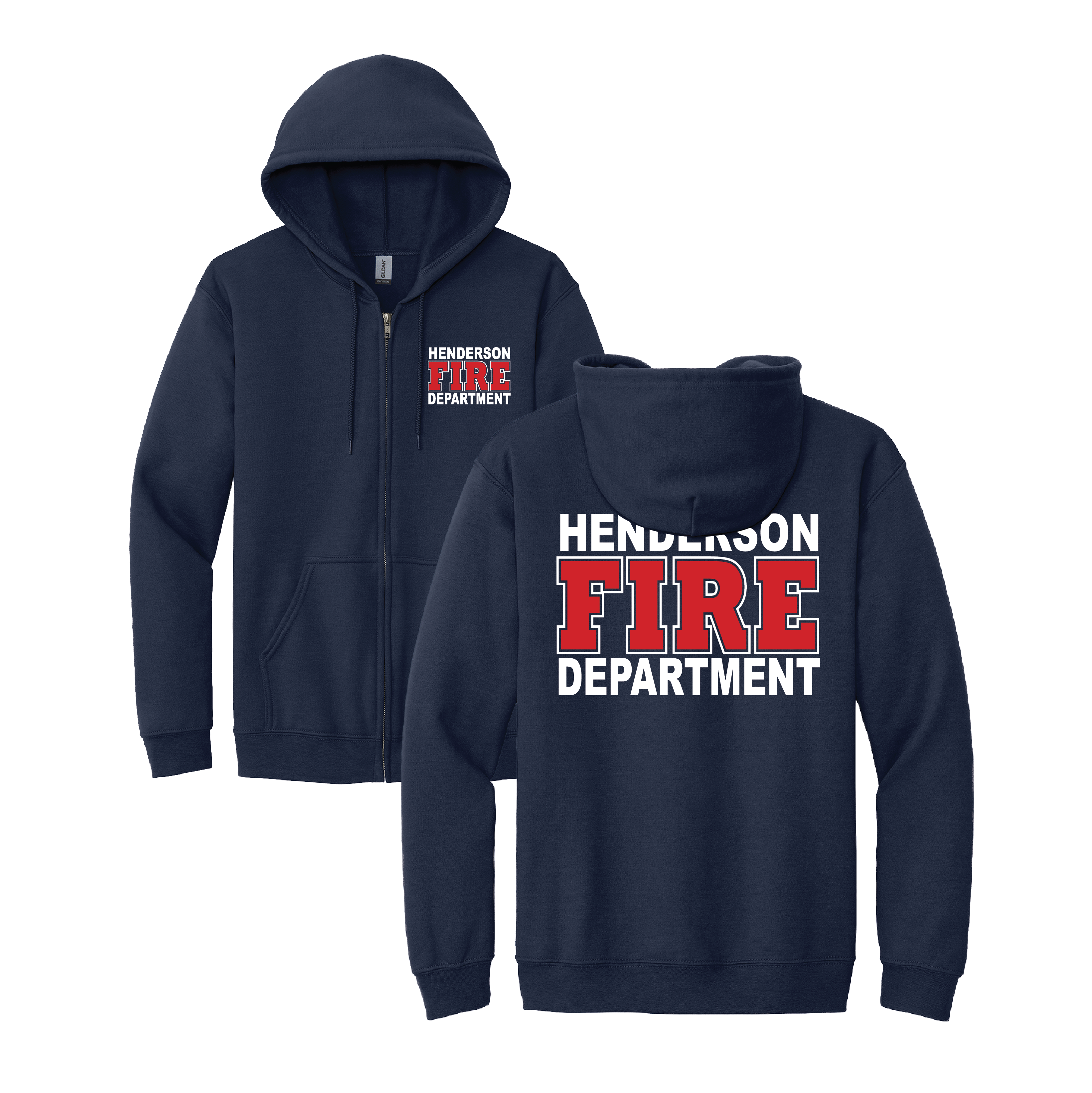 HFD (Henderson Fire Department) Off Duty Zip Up Hoodie
