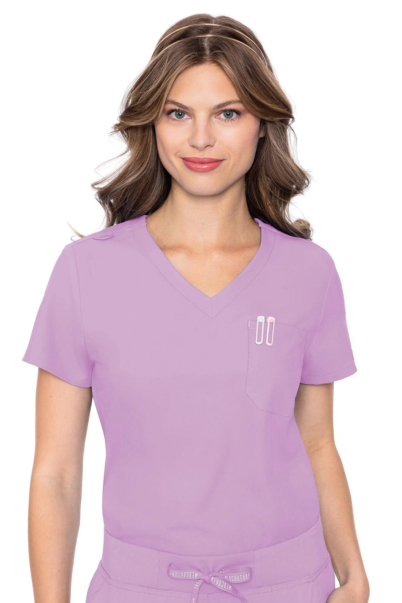 Women's Med Couture Insight One Pocket Tuck-In Top