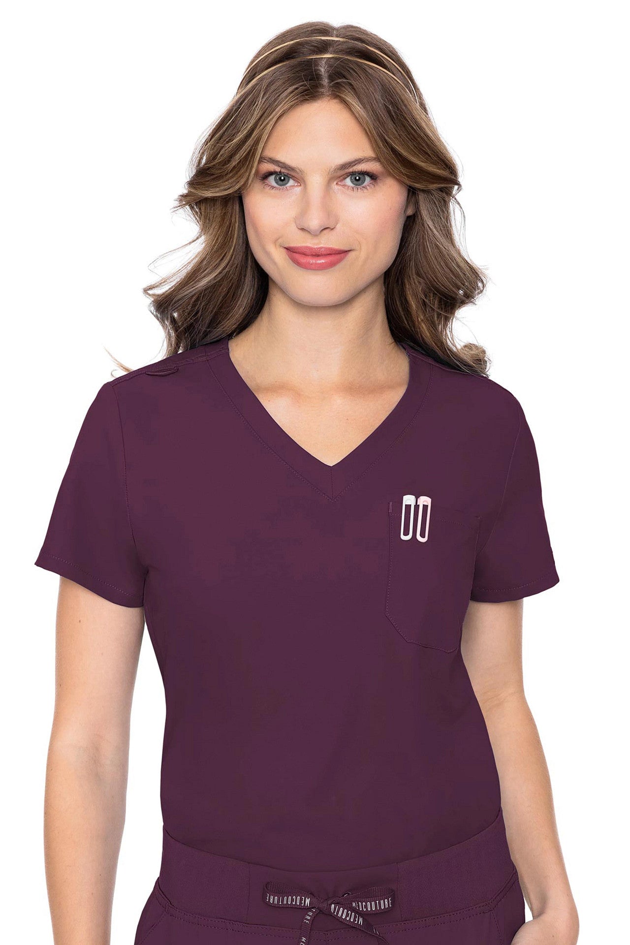 Women's Med Couture Insight One Pocket Tuck-In Top