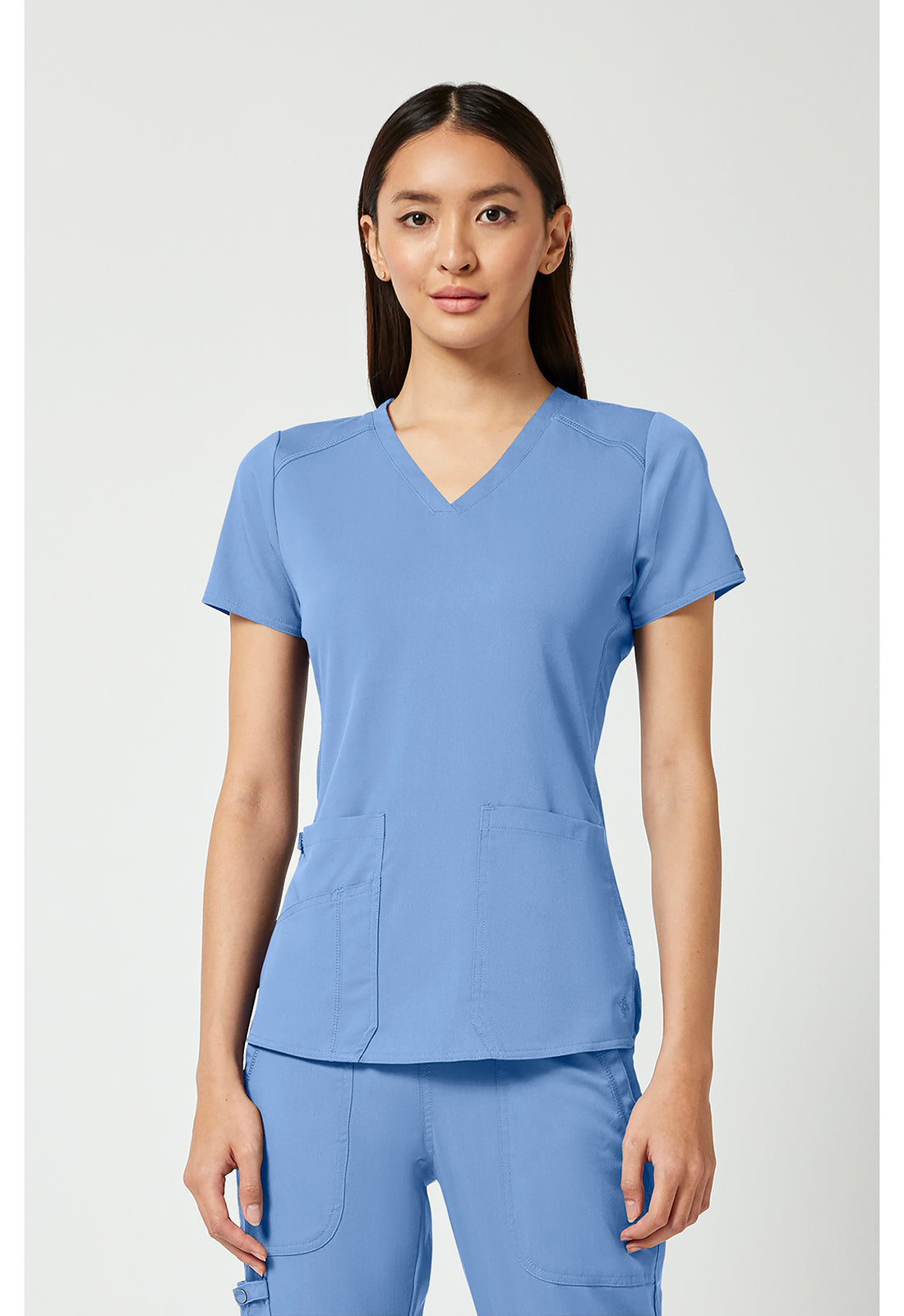Med Couture V-Neck Shirttail Top