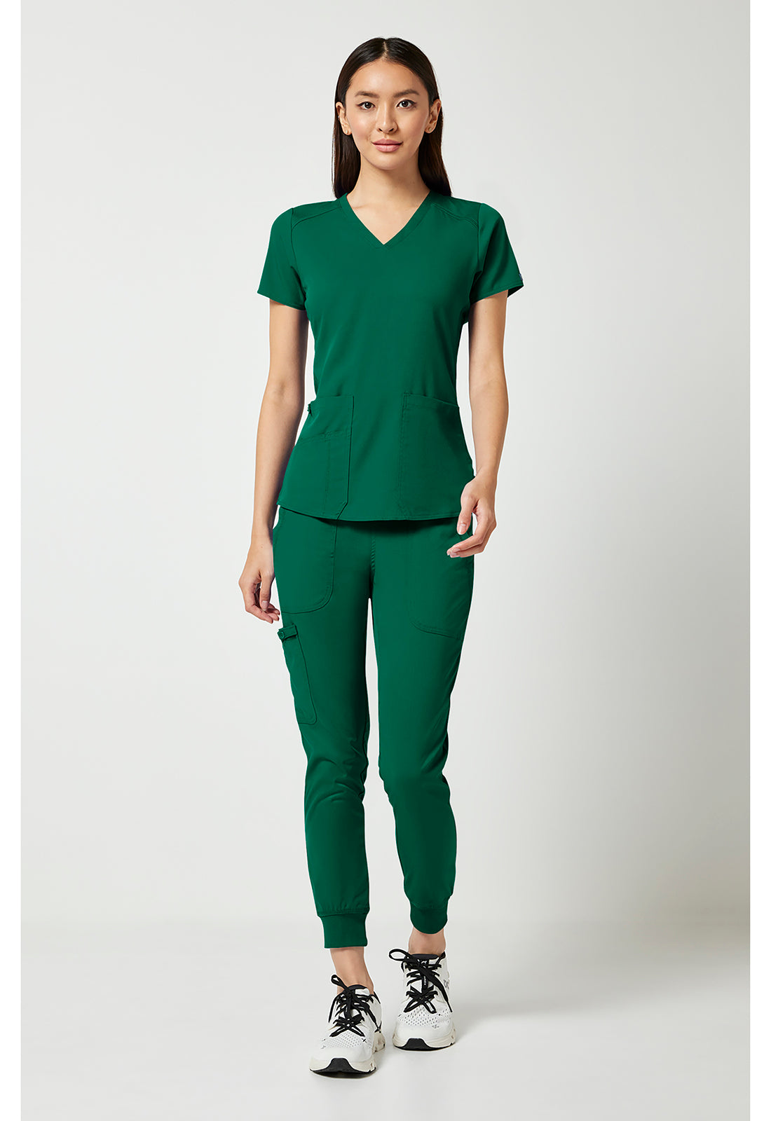 Med Couture V-Neck Shirttail Top