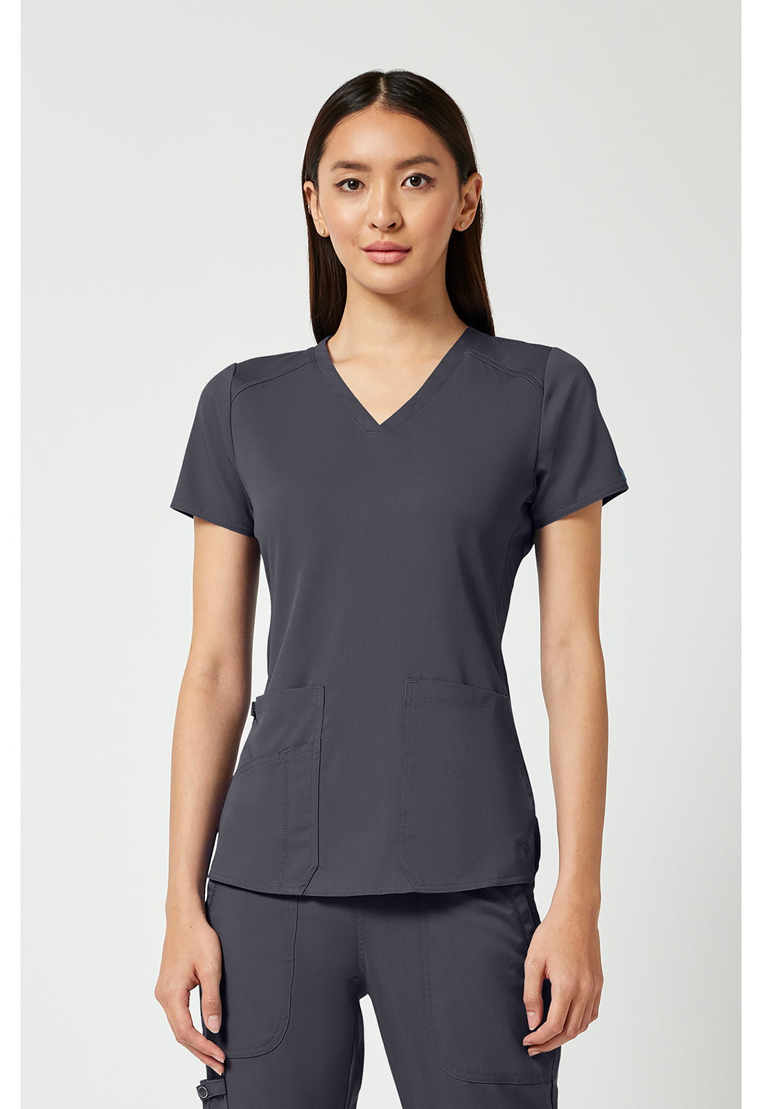 Med Couture V-Neck Shirttail Top