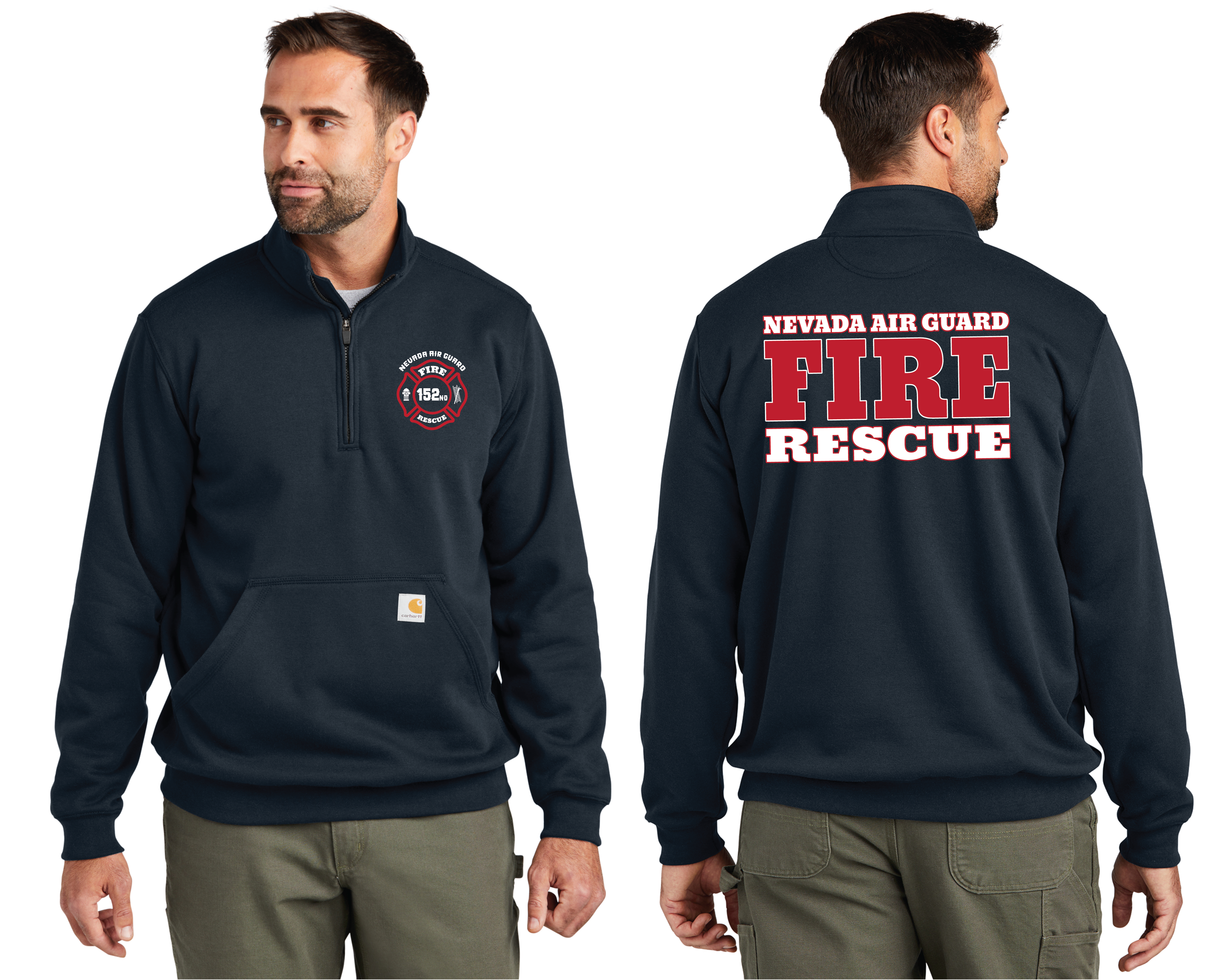 Nevada Air Guard Carhartt Midweight 1/4-Zip Mock Neck Sweatshirt