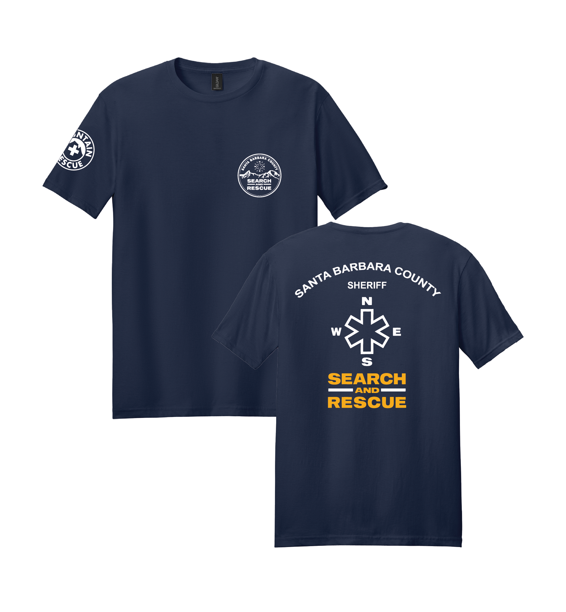 Santa Barbara Search & Rescue Duty Tee - 100% Cotton