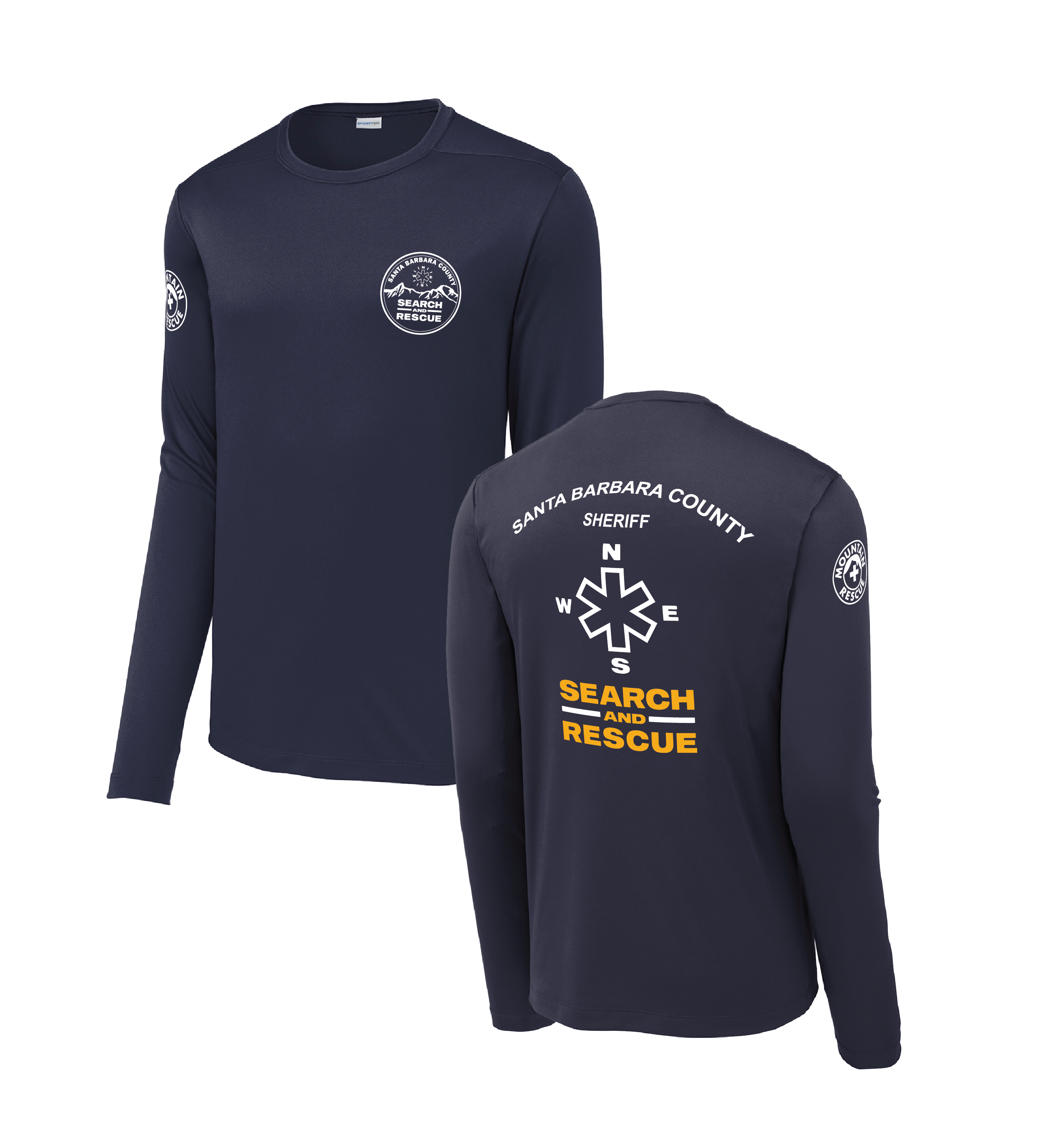 Santa Barbara Search & Rescue LS Duty Tee - 100% Polyester