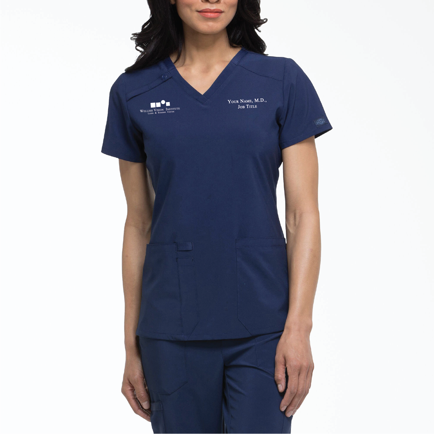 Wellish - Women's EDS Essentials V-Neck Scrub Top