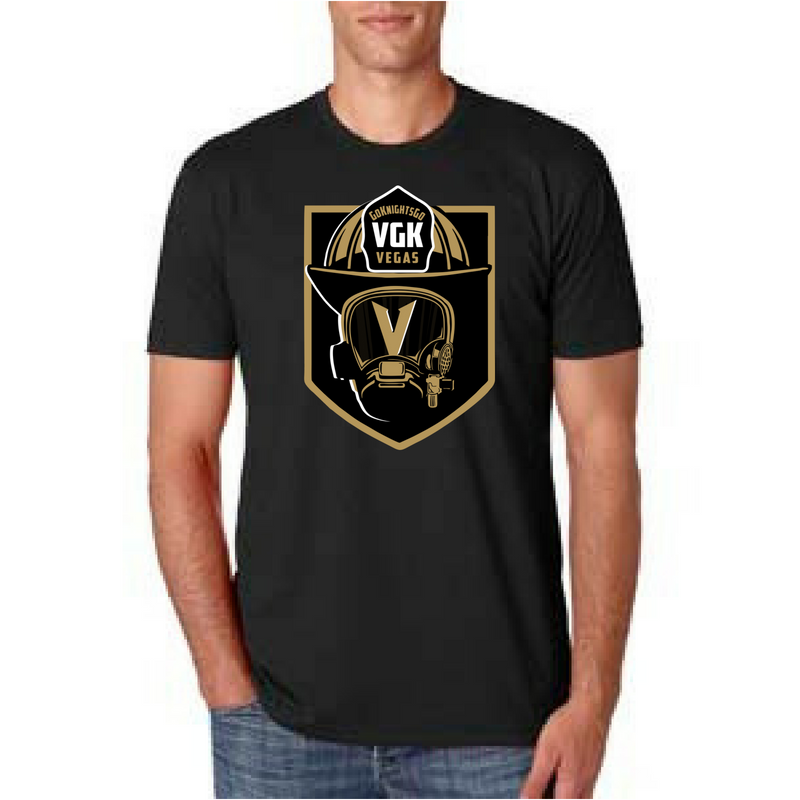 Firefighter Knight- Golden Knights Inspired Firefighter Fan Tee