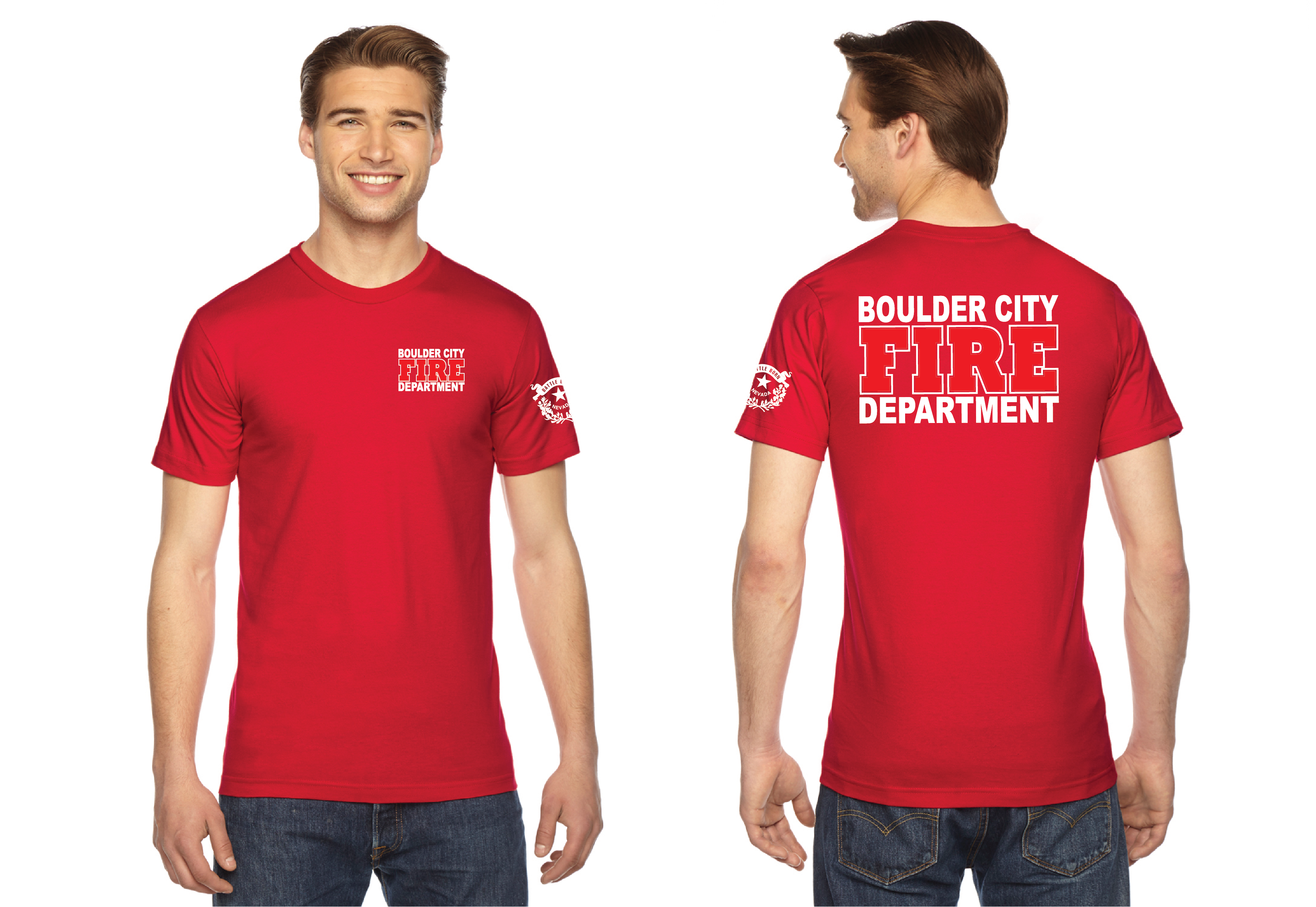 BCFD American Apparel 50/50 Red Shirt Fridays Short Sleeve Duty Tee