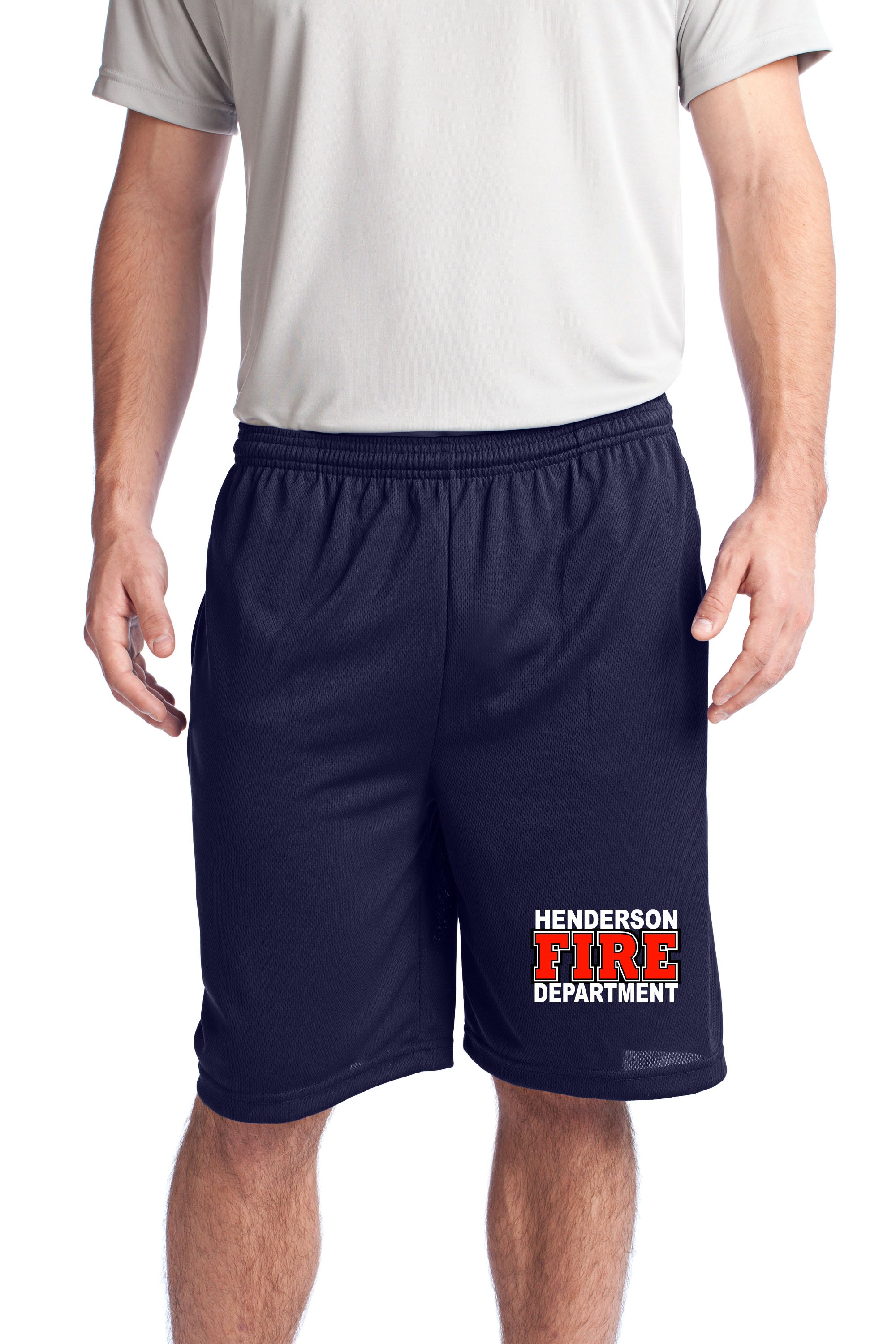 HFD (Henderson Fire Department) Pocketed Poly OFF DUTY Workout Shorts