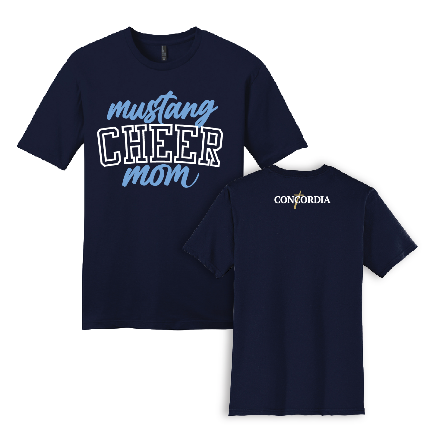 CLSO Navy T-Shirt | "Mustang Cheer Mom"