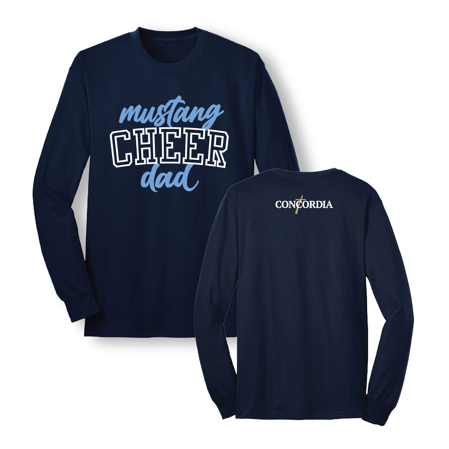 CLSO LS Parent T-Shirt | "Mustang Cheer Dad"