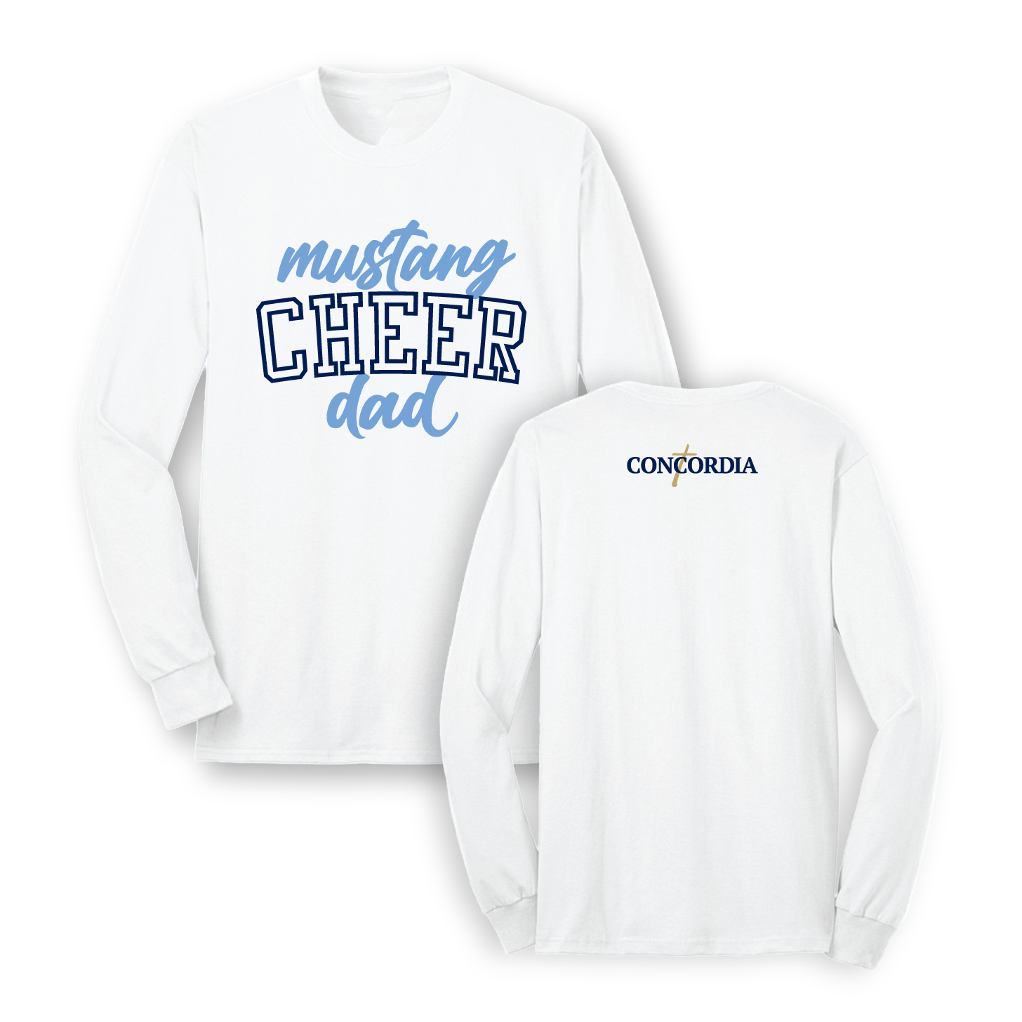CLSO LS Parent T-Shirt | "Mustang Cheer Dad"