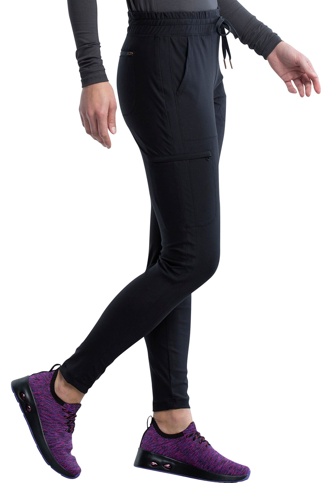 Cherokee FORM Mid Rise Tapered Leg Drawstring Pant