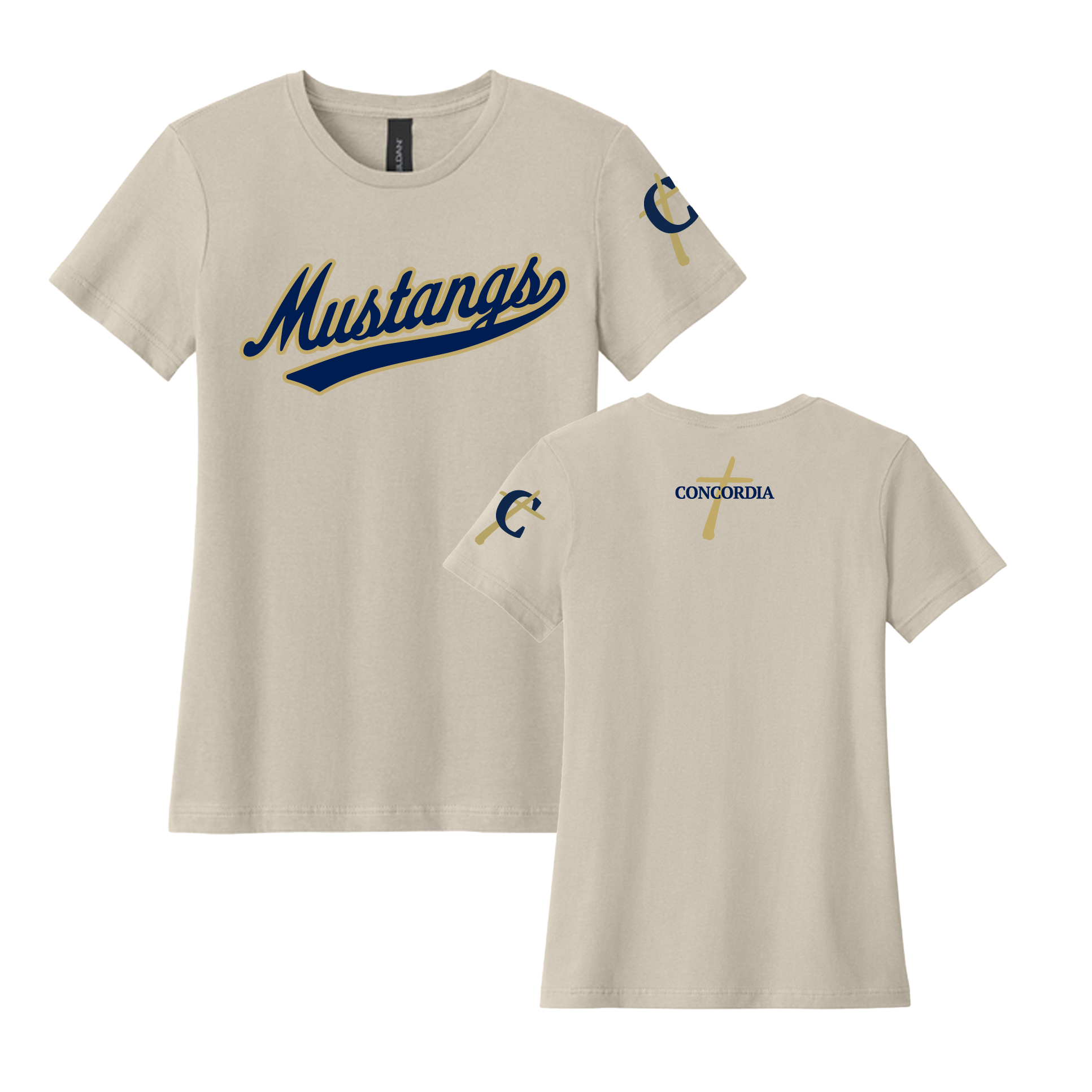 CLSO Women's Cut T-Shirt | "Mustangs" Swoop Script