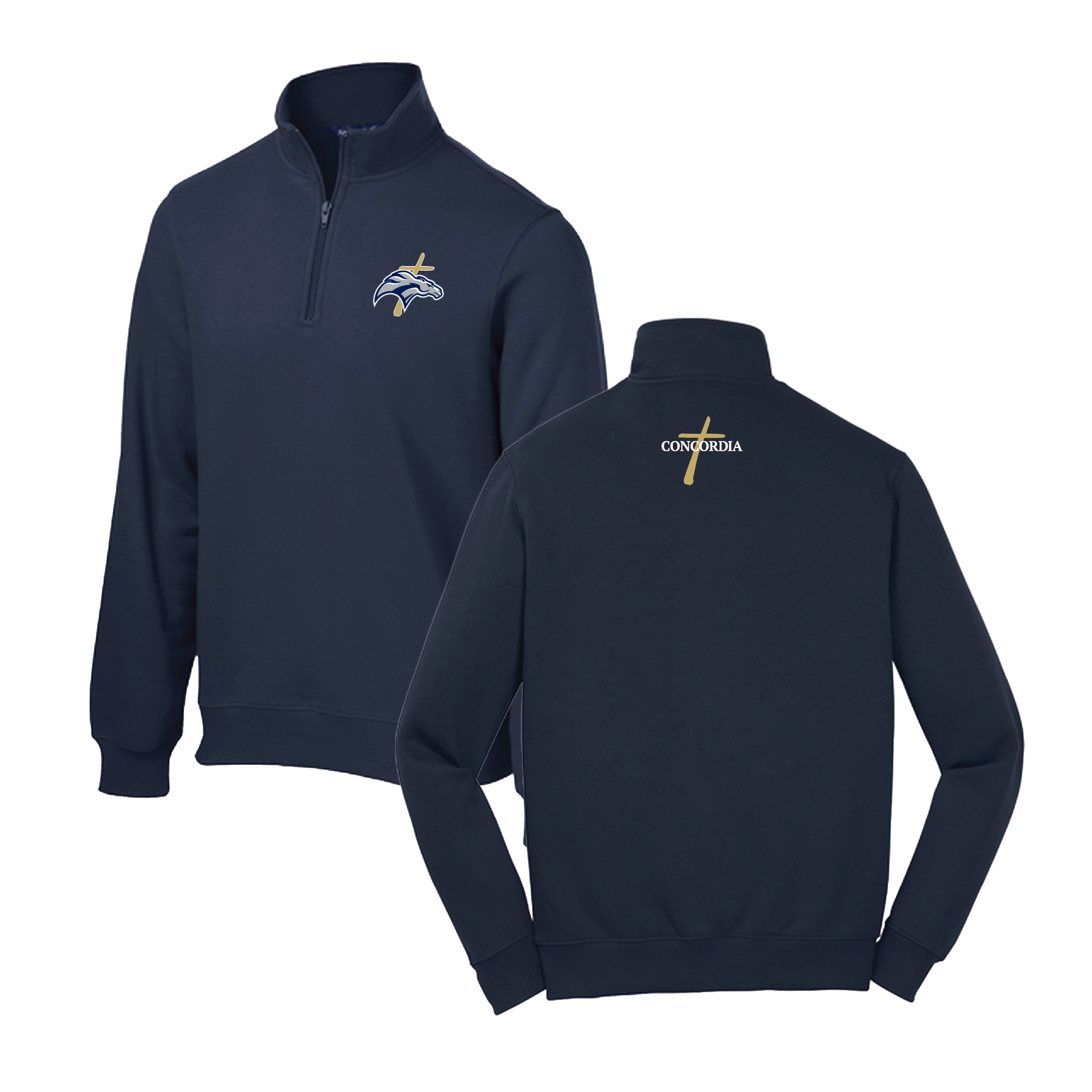 CLSO Navy Q-Zip | Mustang + "Concordia" Cross