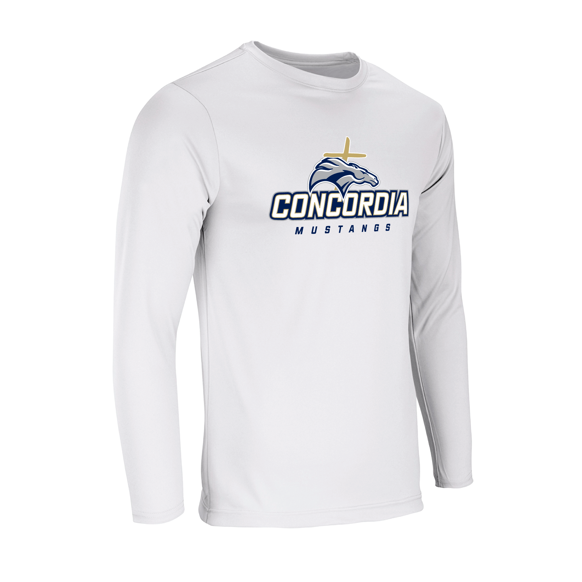 CLSO White LS T-Shirt | "Concordia Mustangs"