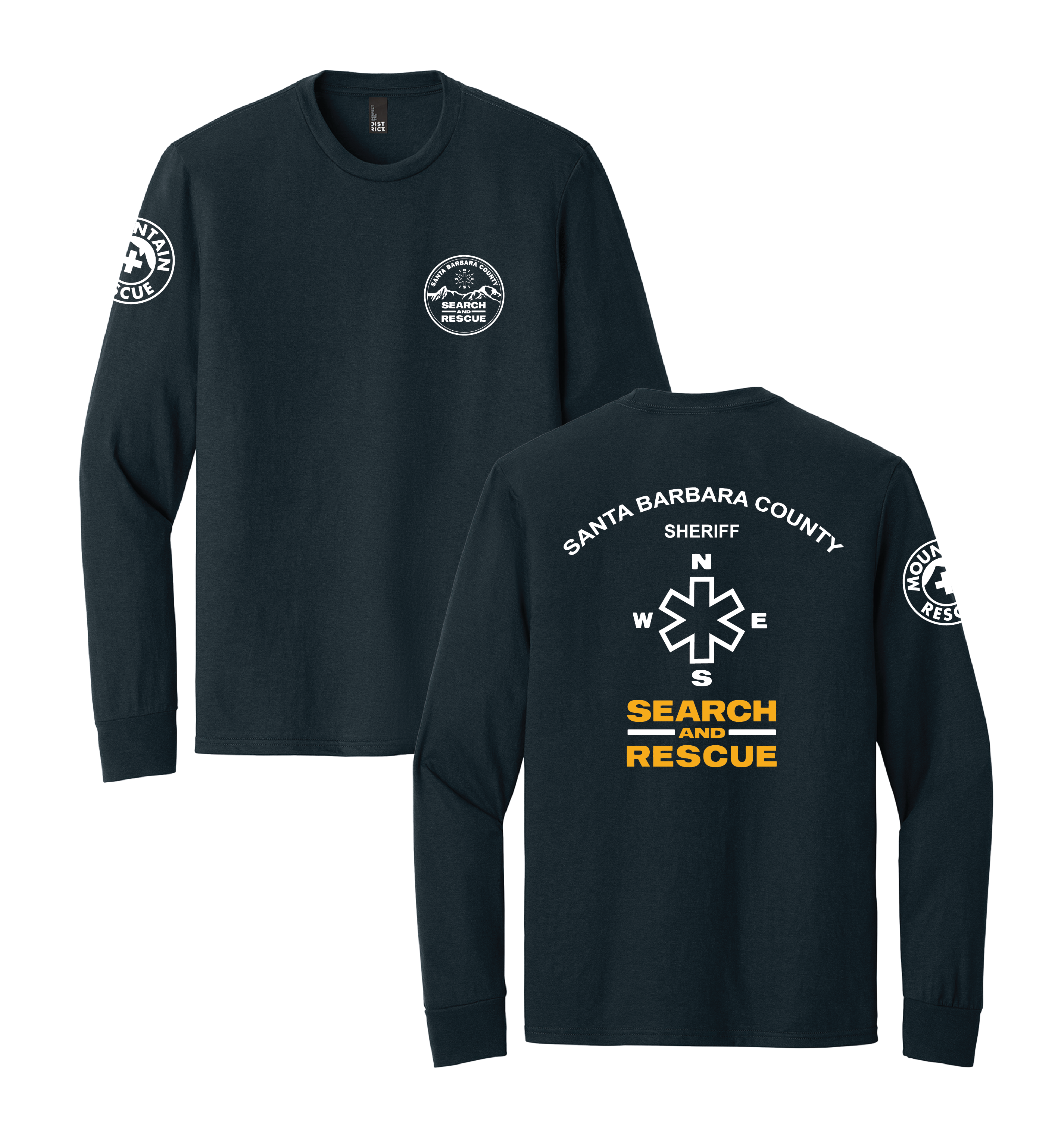 Santa Barbara Search & Rescue LS Duty Tee - 100% Cotton