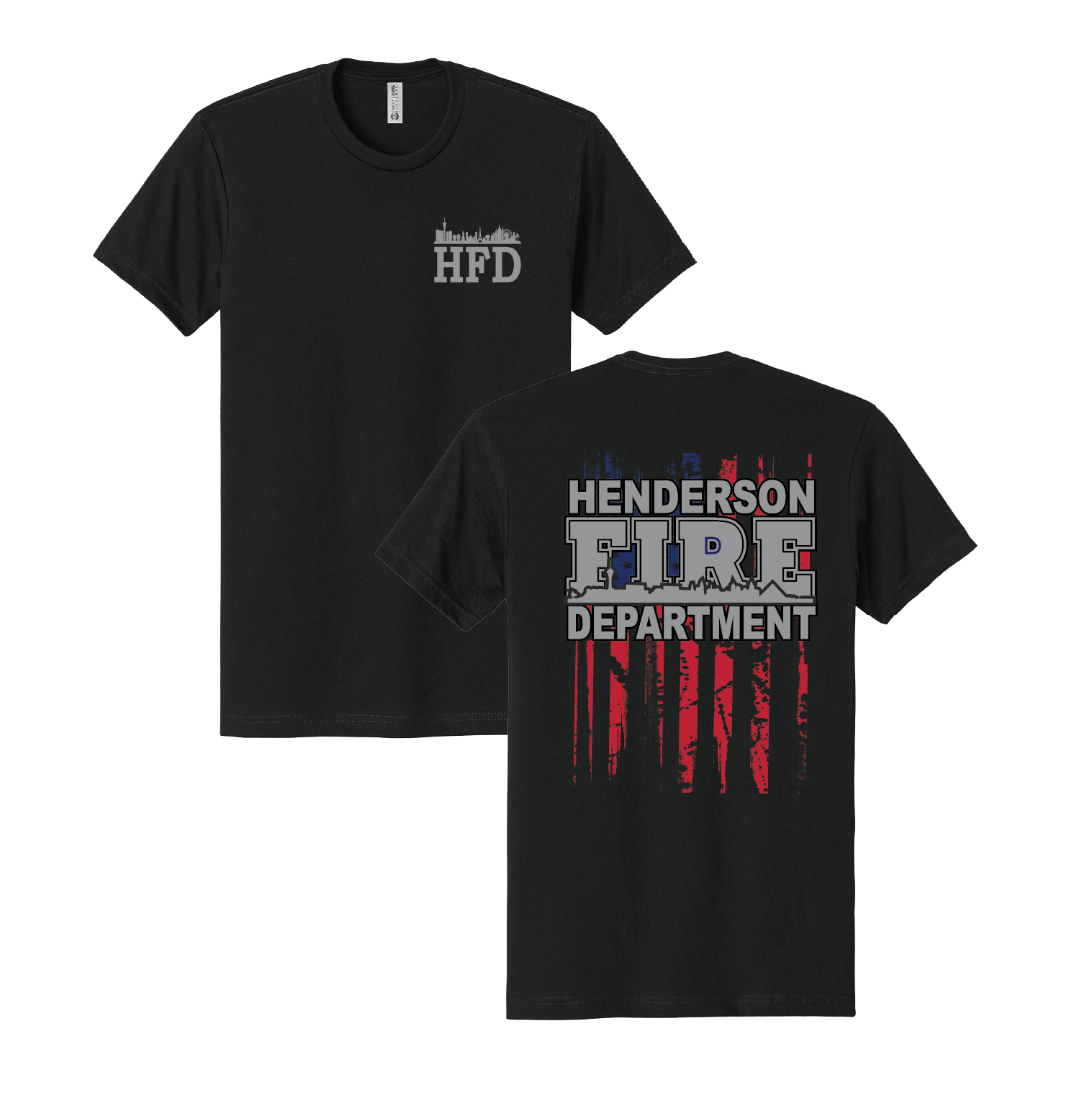 HFD (Henderson Fire Department) Off Duty Life American Flag Shirt