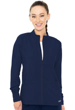 Load image into Gallery viewer, Med Couture Zip Front Warm-Up Jacket With Shoulder Yokes