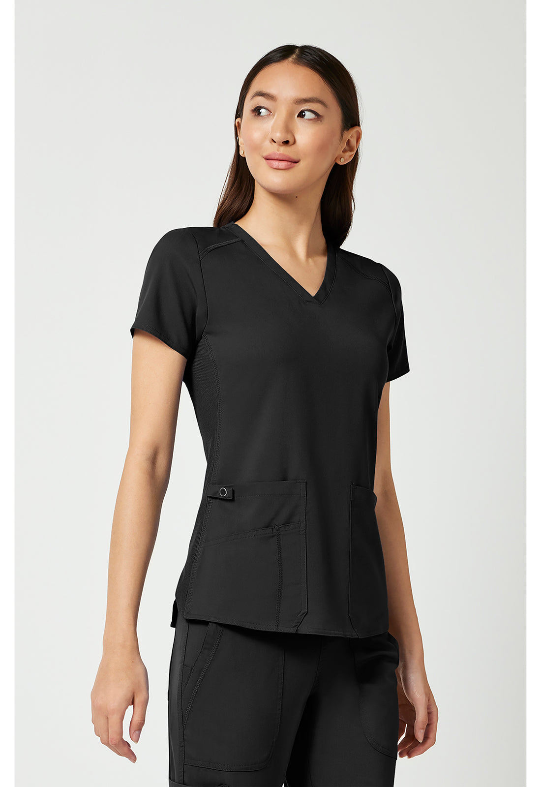 Med Couture V-Neck Shirttail Top