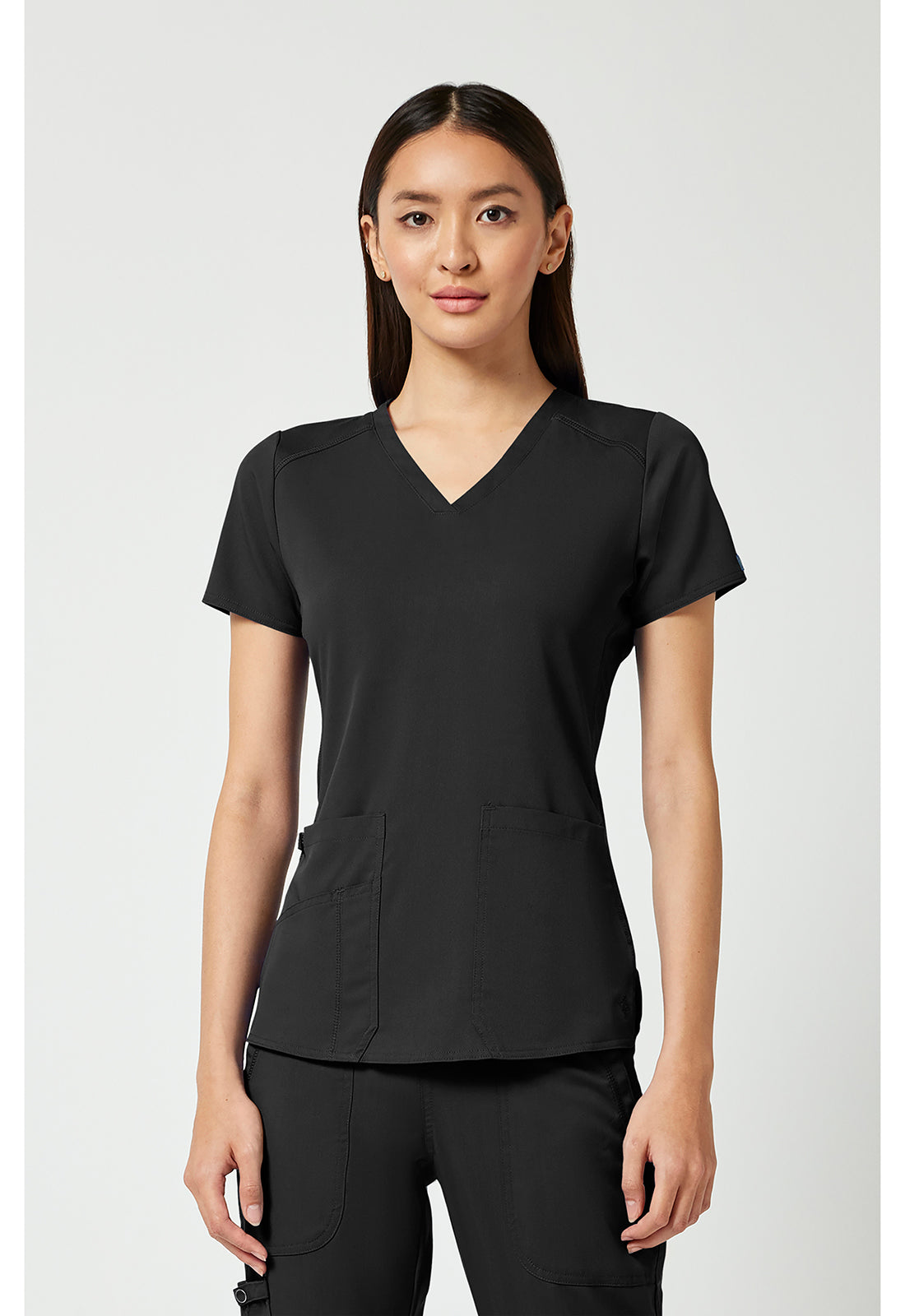 Med Couture V-Neck Shirttail Top