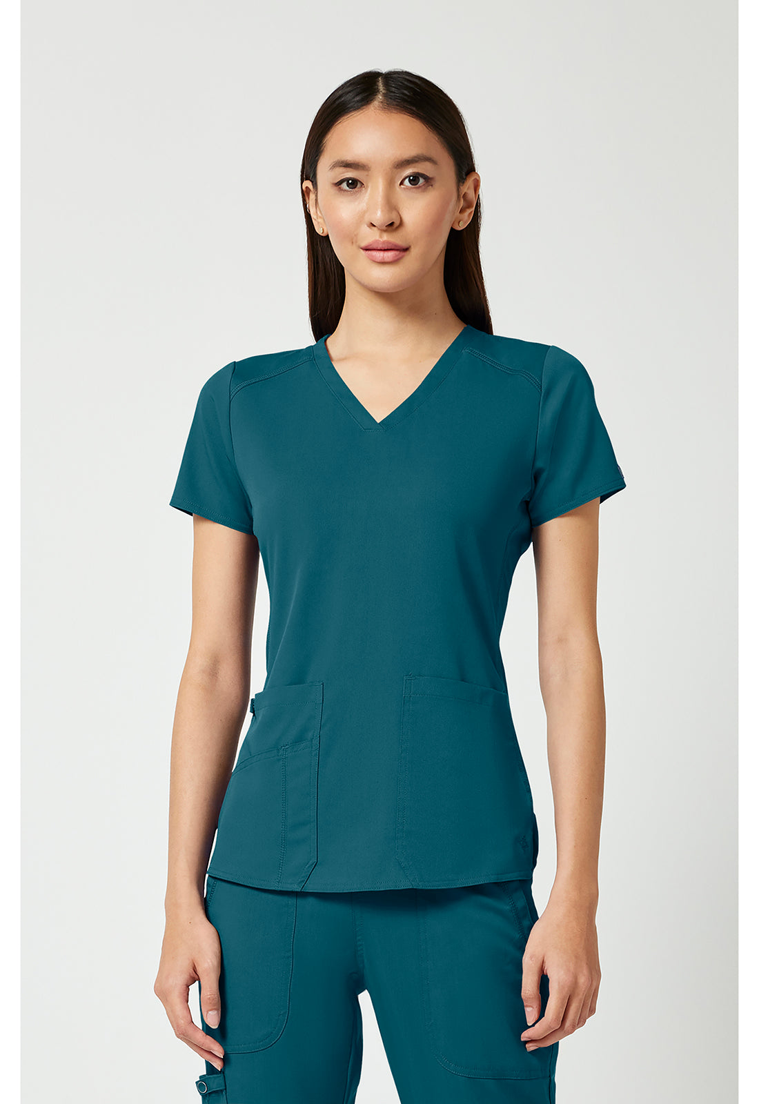 Med Couture V-Neck Shirttail Top