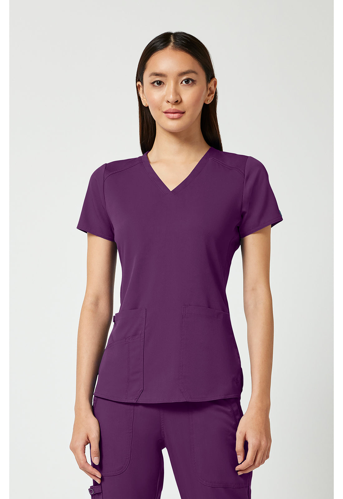 Med Couture V-Neck Shirttail Top