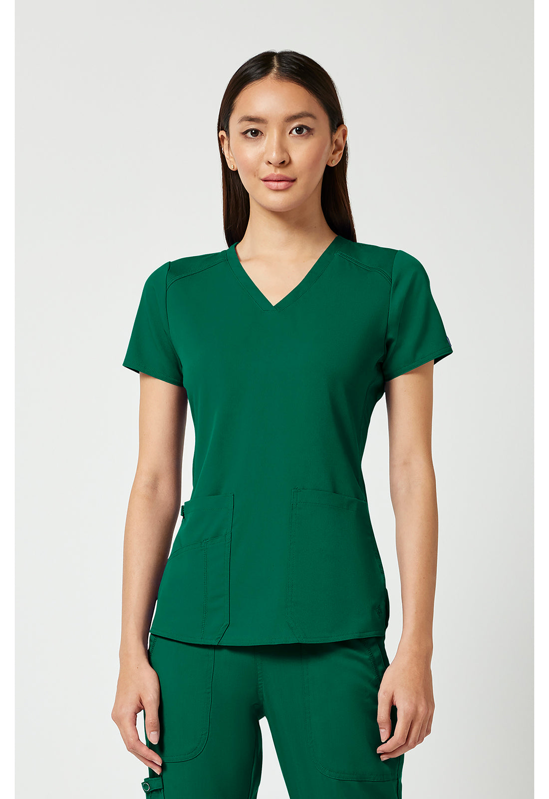 Med Couture V-Neck Shirttail Top