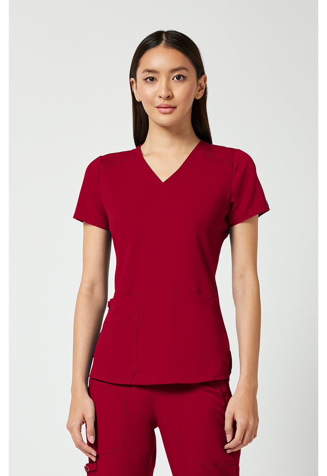 Med Couture V-Neck Shirttail Top