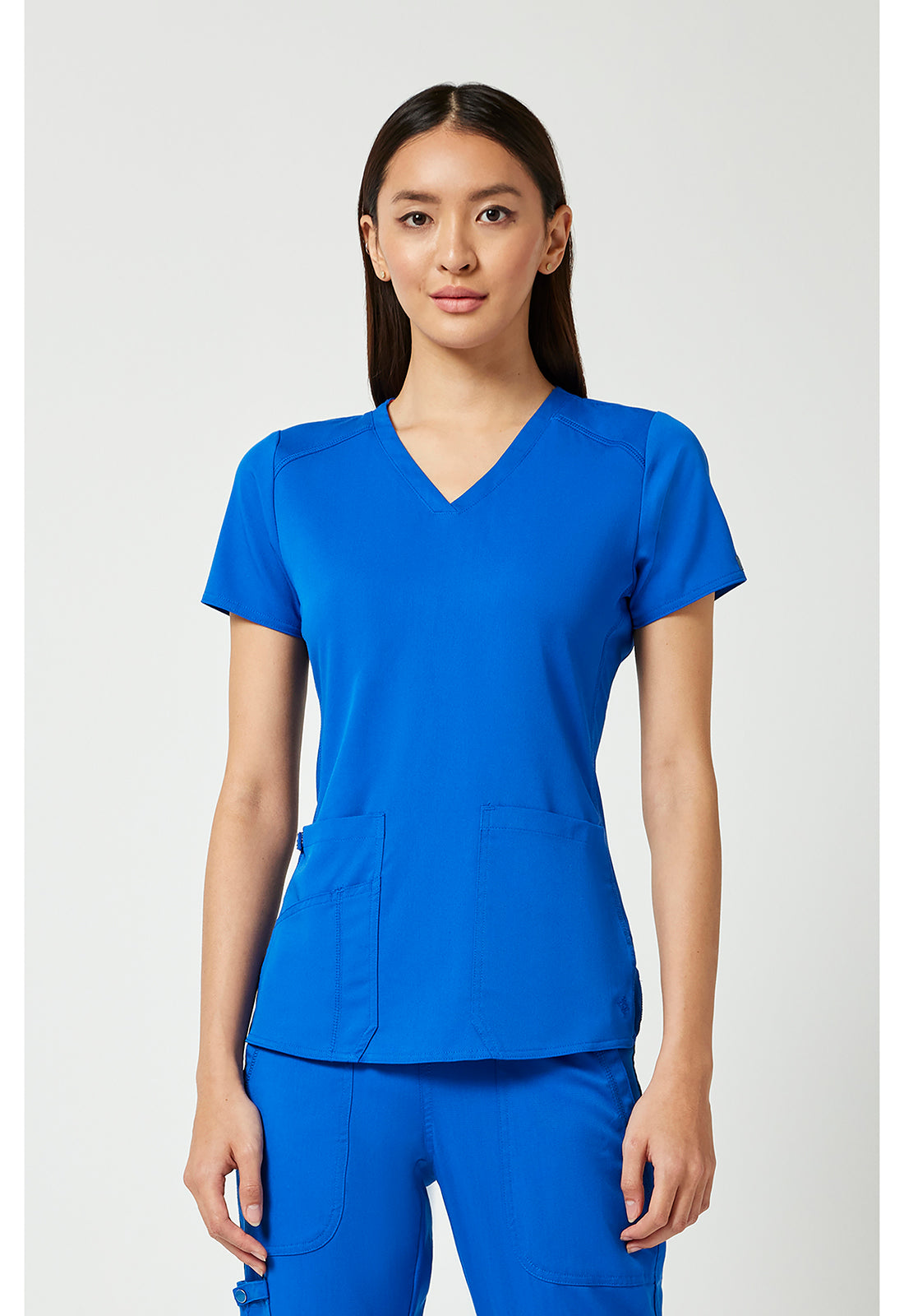 Med Couture V-Neck Shirttail Top