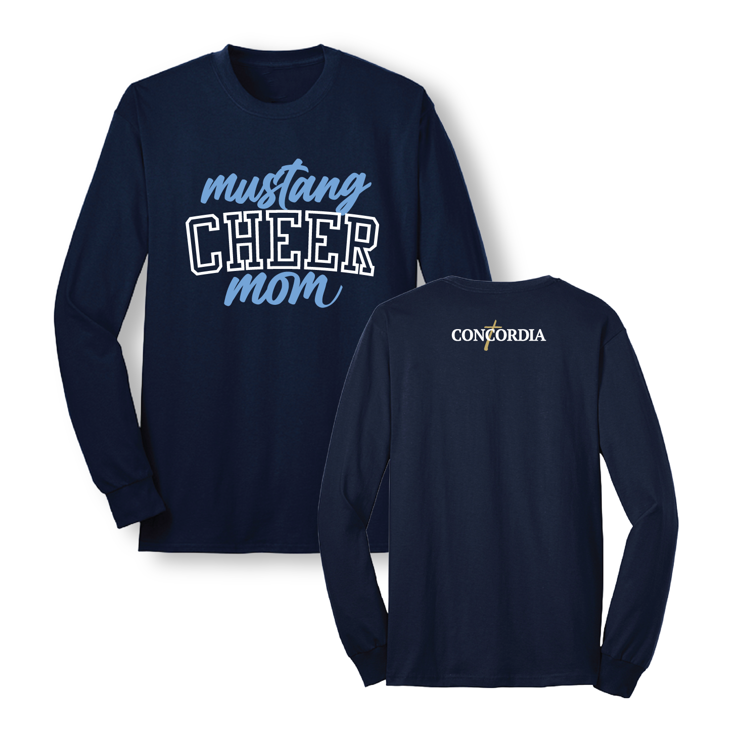 CLSO LS Parent T-Shirt | "Mustang Cheer Mom"
