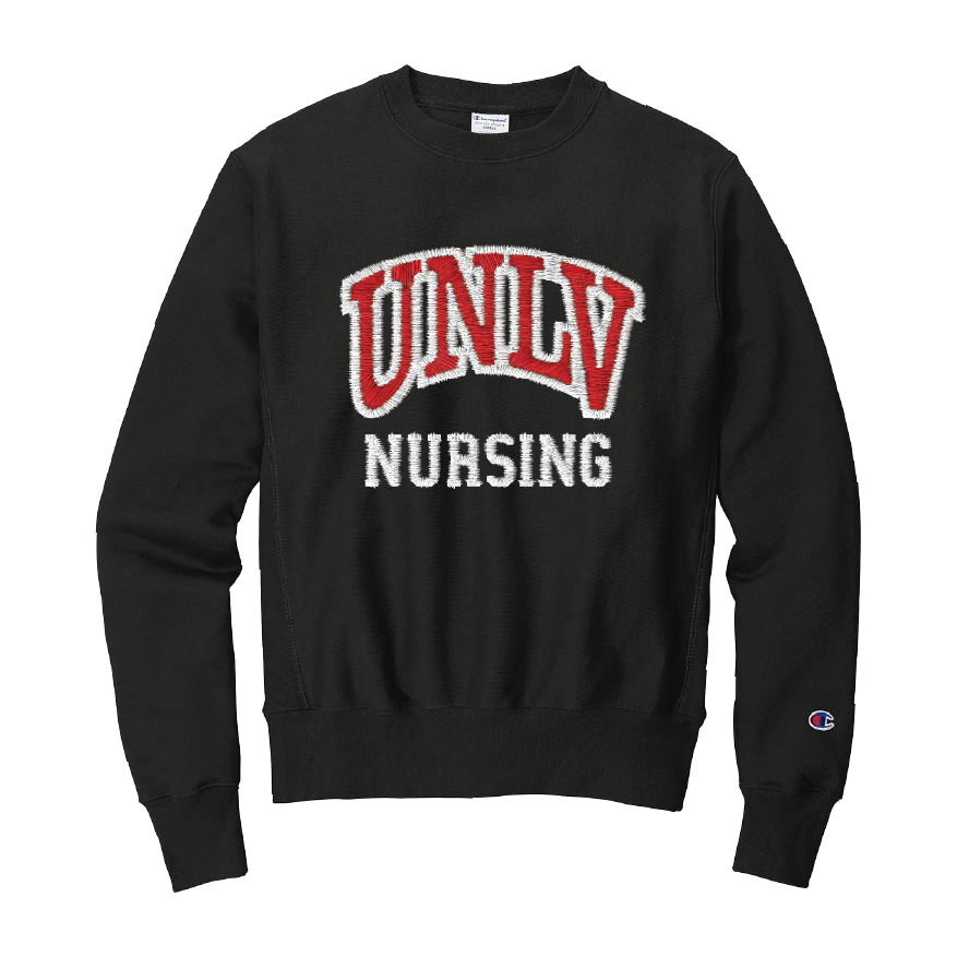 UNLV Nursing - Champion Crew Sweatshirt - Black