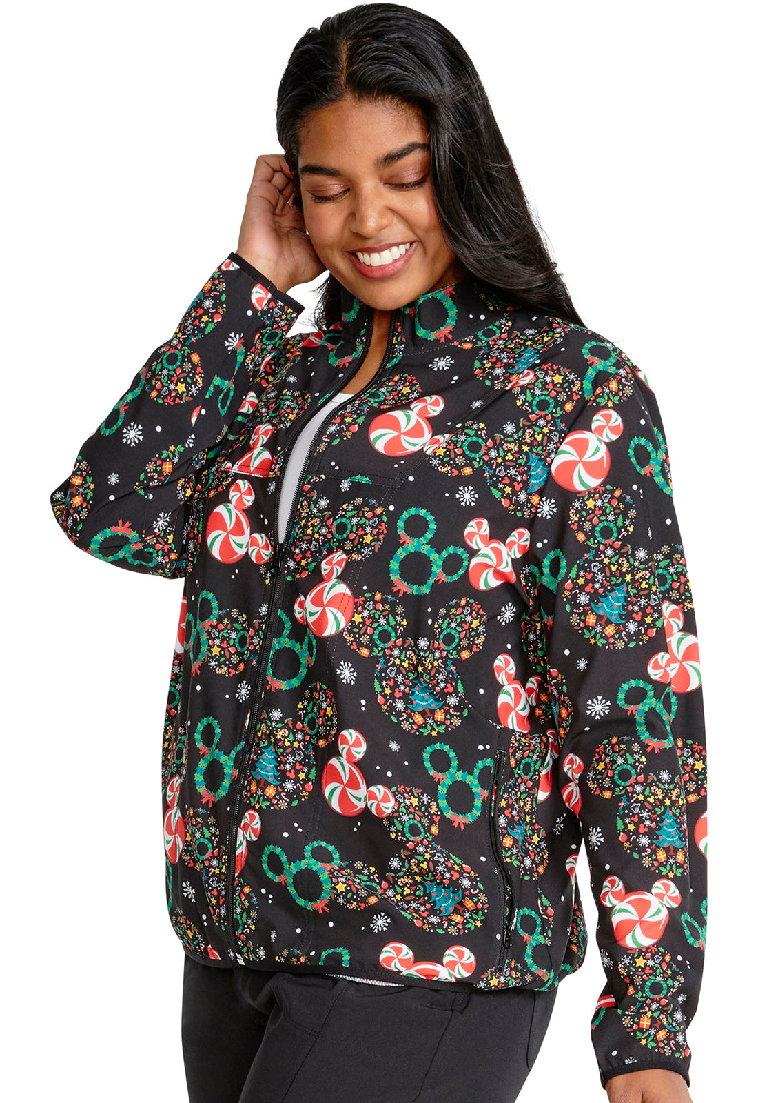 Cherokee Disney Mickey Mouse Scrub Jacket