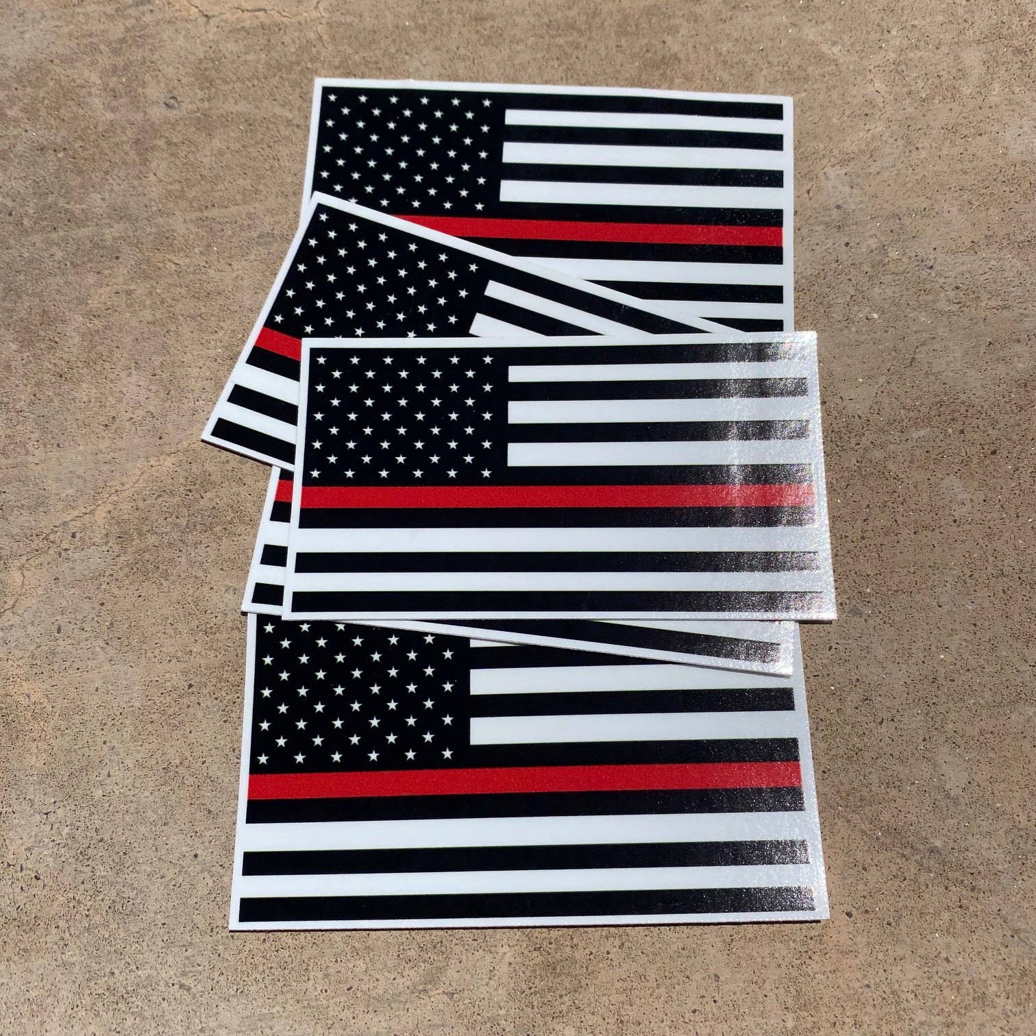 Thin Red Line Flag Decal